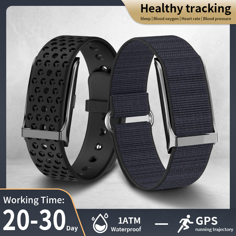 Health Wellness Bracelet - LIGE jam tangan pintar untuk pria