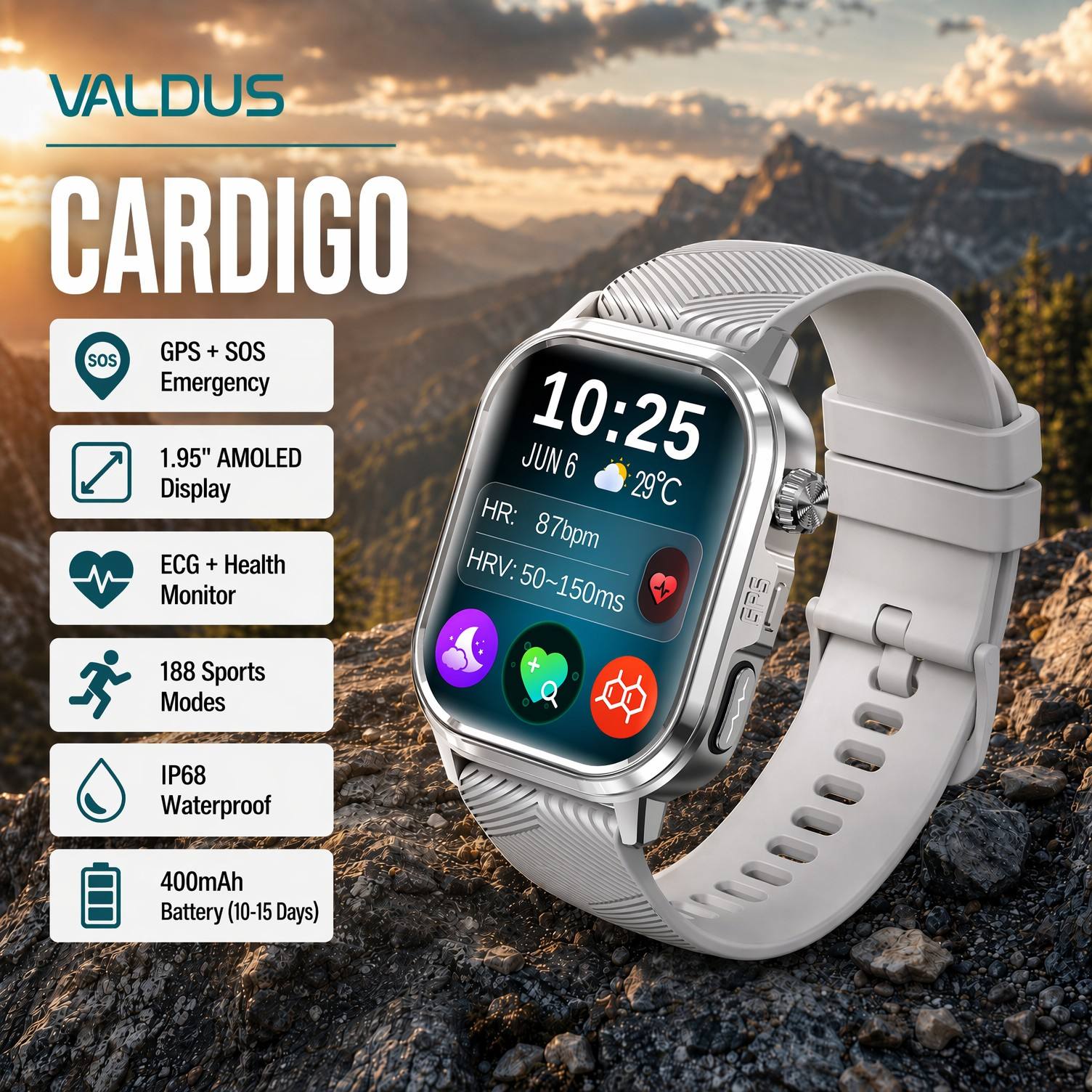 Health & Wellness Unlimited - Jam Tangan Pintar VALDUS CARDIGO untuk