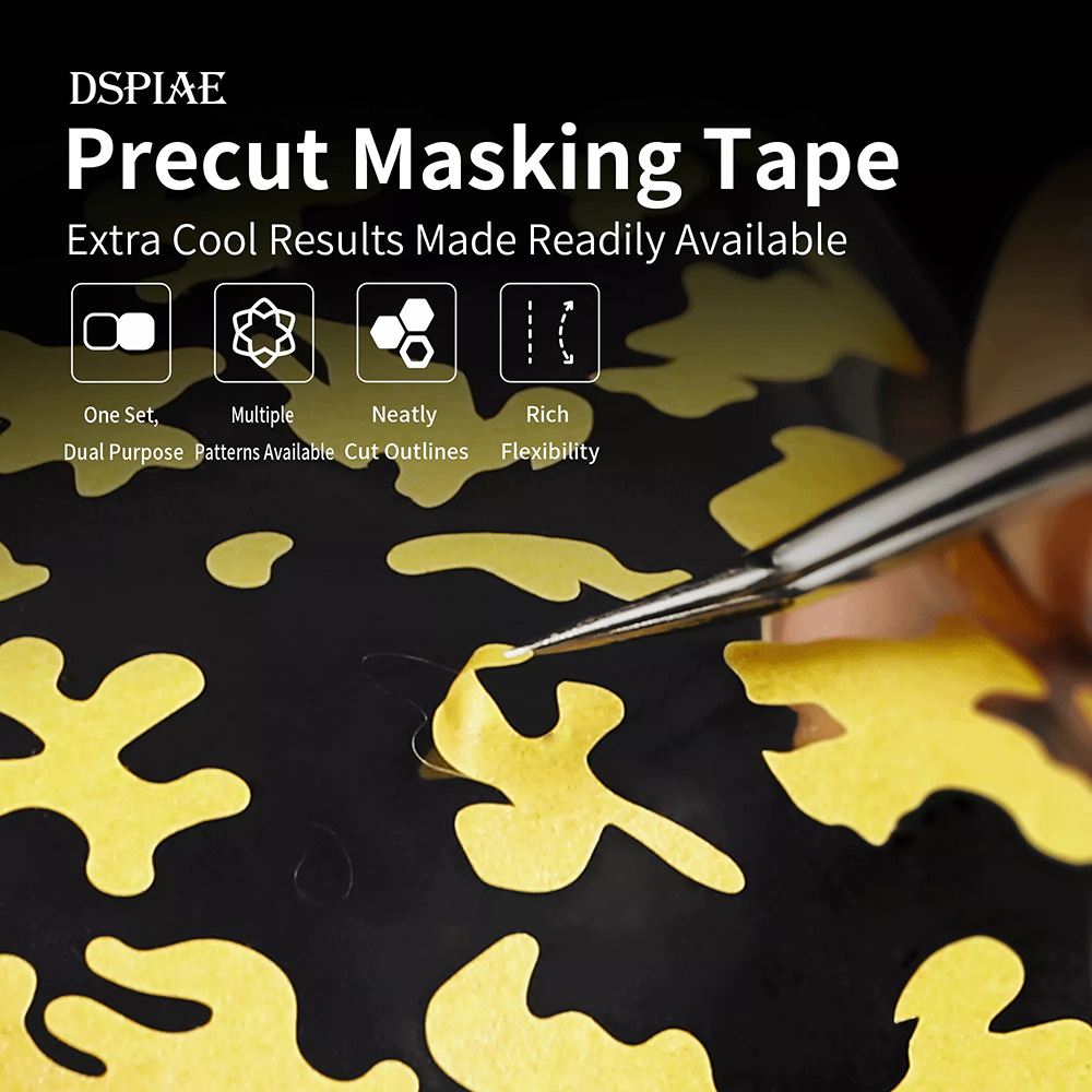Sports Taping Precut - DSPIAE Selotip Prepcut Heksagonal Kamuflase Serangga